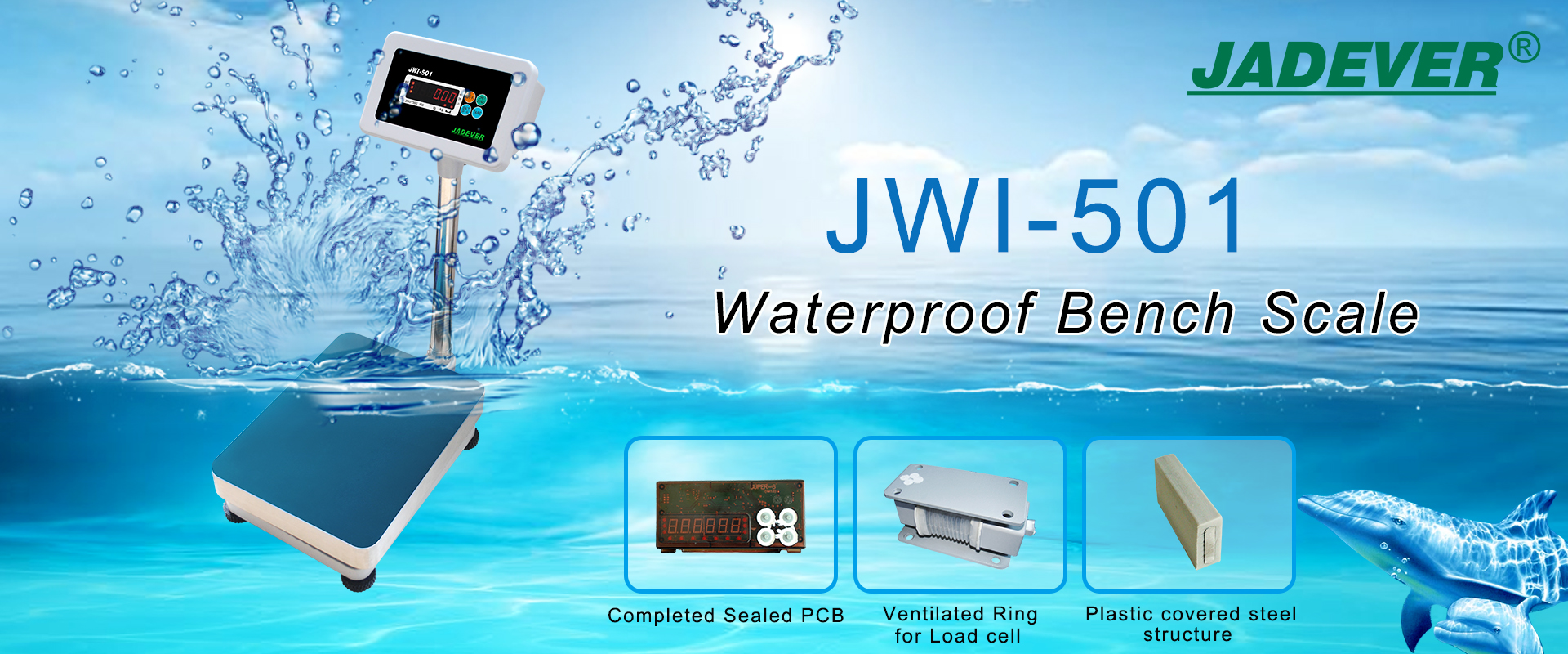 Jadever JWI-501 waterproof bench scale for seafood IP68