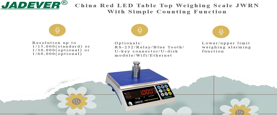 Balanza de sobremesa LED roja de China JWRN con función de conteo simple