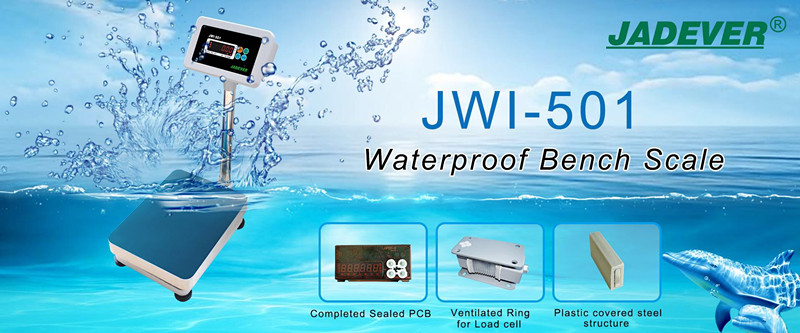 Jadever JWI-501 balanza de sobremesa estanca para marisco IP68