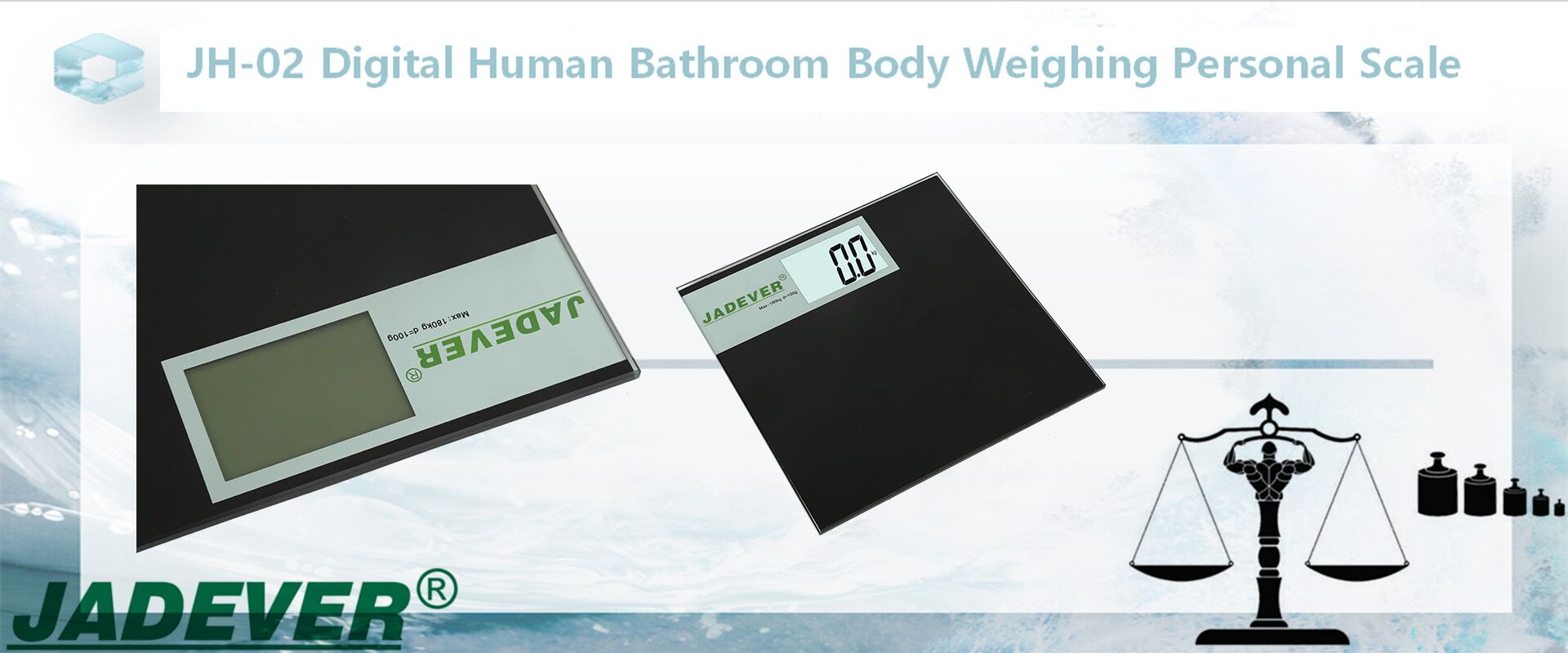 JH-02 Báscula personal de pesaje de cuerpo de baño humano digital
