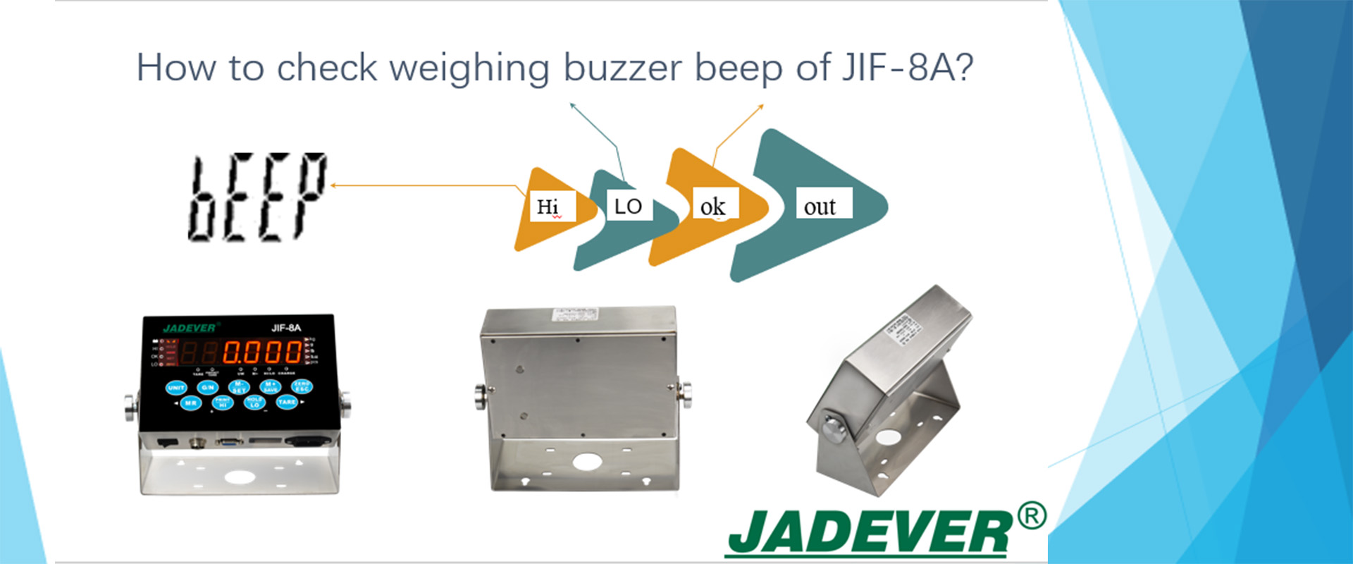 ¿Cómo comprobar el pitido del zumbador de pesaje de JIF-8A?
