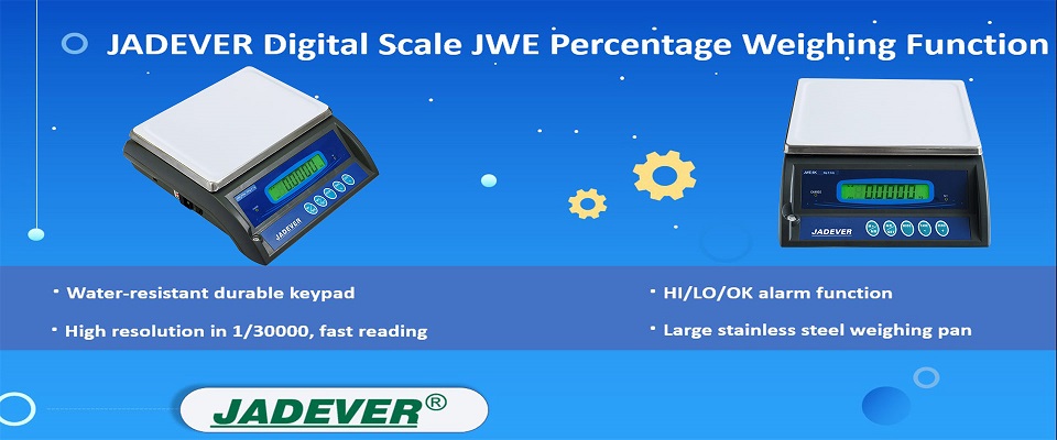 Balanza digital JADEVER Función de pesaje porcentual JWE