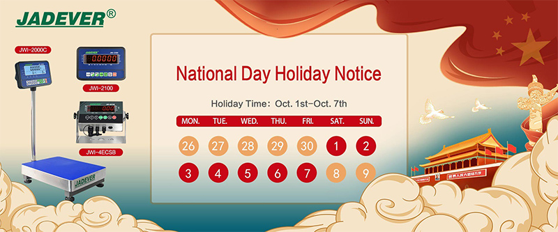 Aviso de vacaciones del día nacional
