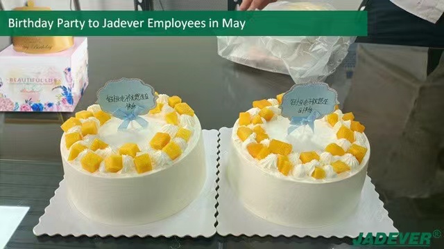 fiesta de cumpleaños para los empleados de JADEVER en mayo
