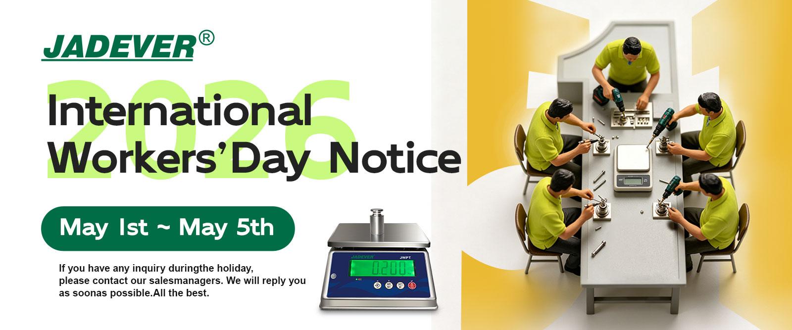 2026 International Workers' Day Holiday Notice